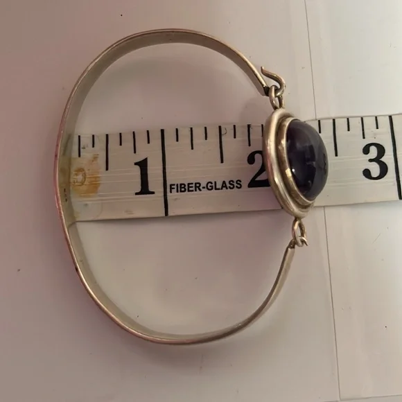 925 bangle large amethyst. Big wrist friendly - Picture 14 of 14